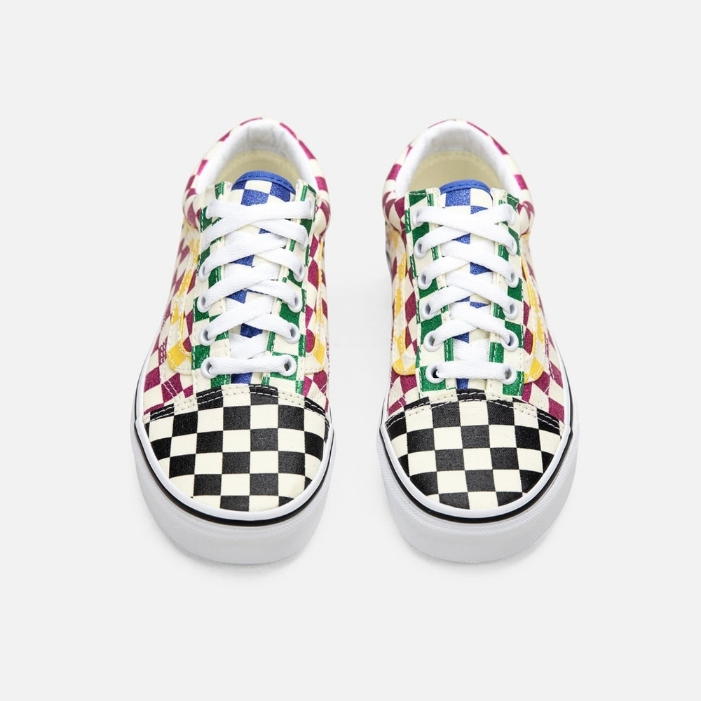 Stylish Old Skool Colorful Checkerboard VANS - Picture 4 of 7
